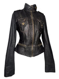 Vintage Black Real Leather Jacket