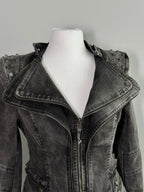 Acid Wash Gothic Biker Jacket