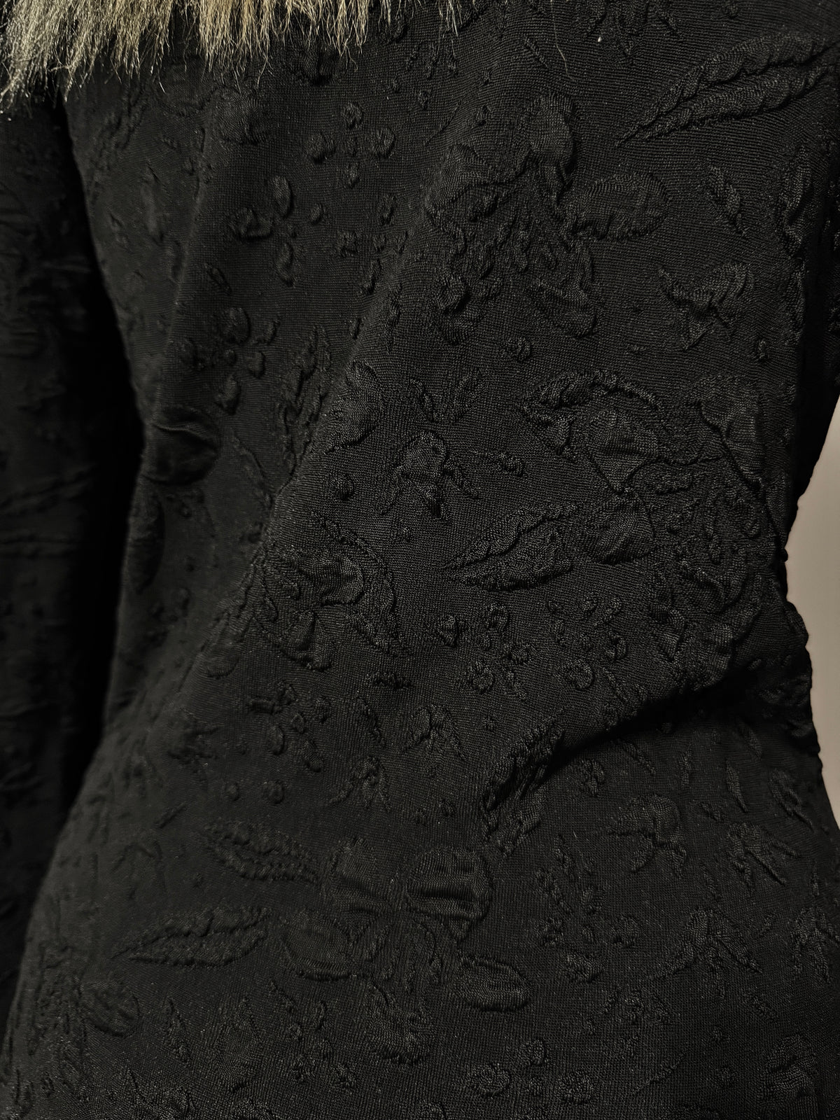 Gothic Vintage Faux-Fur Trim Jacket
