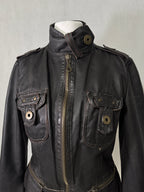 Vintage Black Real Leather Jacket