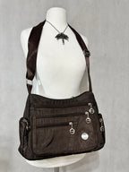 Dark Brown Utility Shoulder Bag
