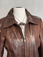 Dark Brown Real Leather Jacket