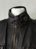 Vintage Black Real Leather Jacket