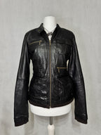 Black Utility Leather Jacket