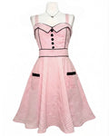 Hell Bunny Pink Polka Dot Rockabilly Dress