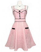 Hell Bunny Pink Polka Dot Rockabilly Dress