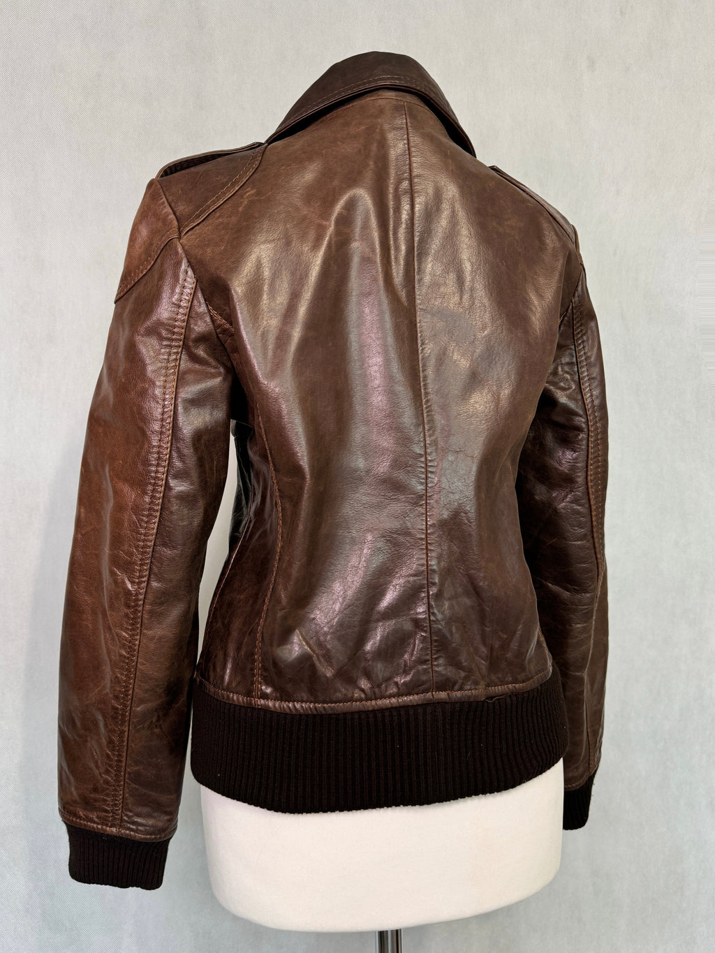 Dark Brown Real Leather Jacket