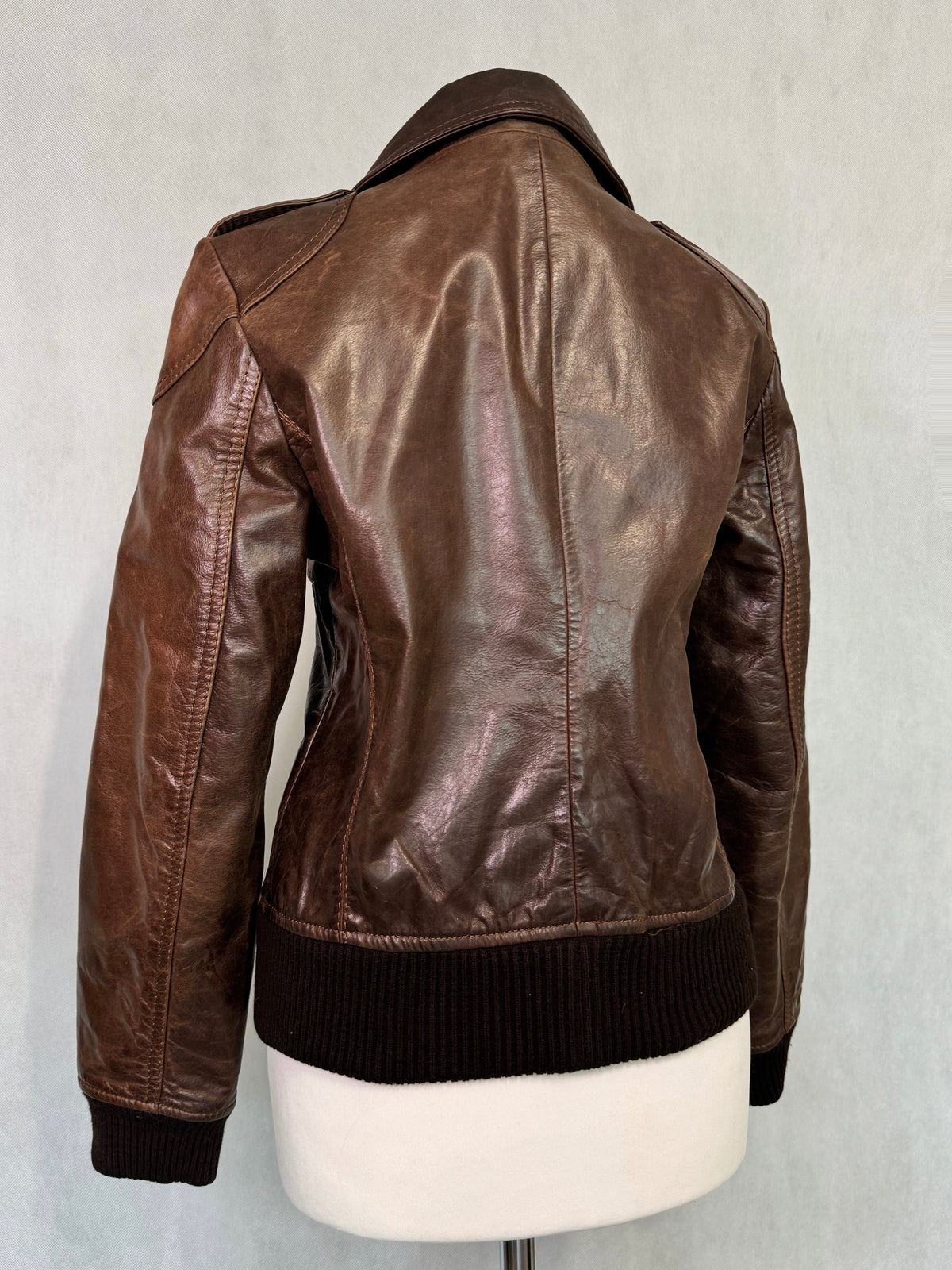 Dark Brown Real Leather Jacket