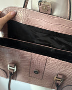 Pink leather bag
