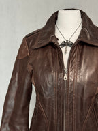 Dark Brown Real Leather Jacket