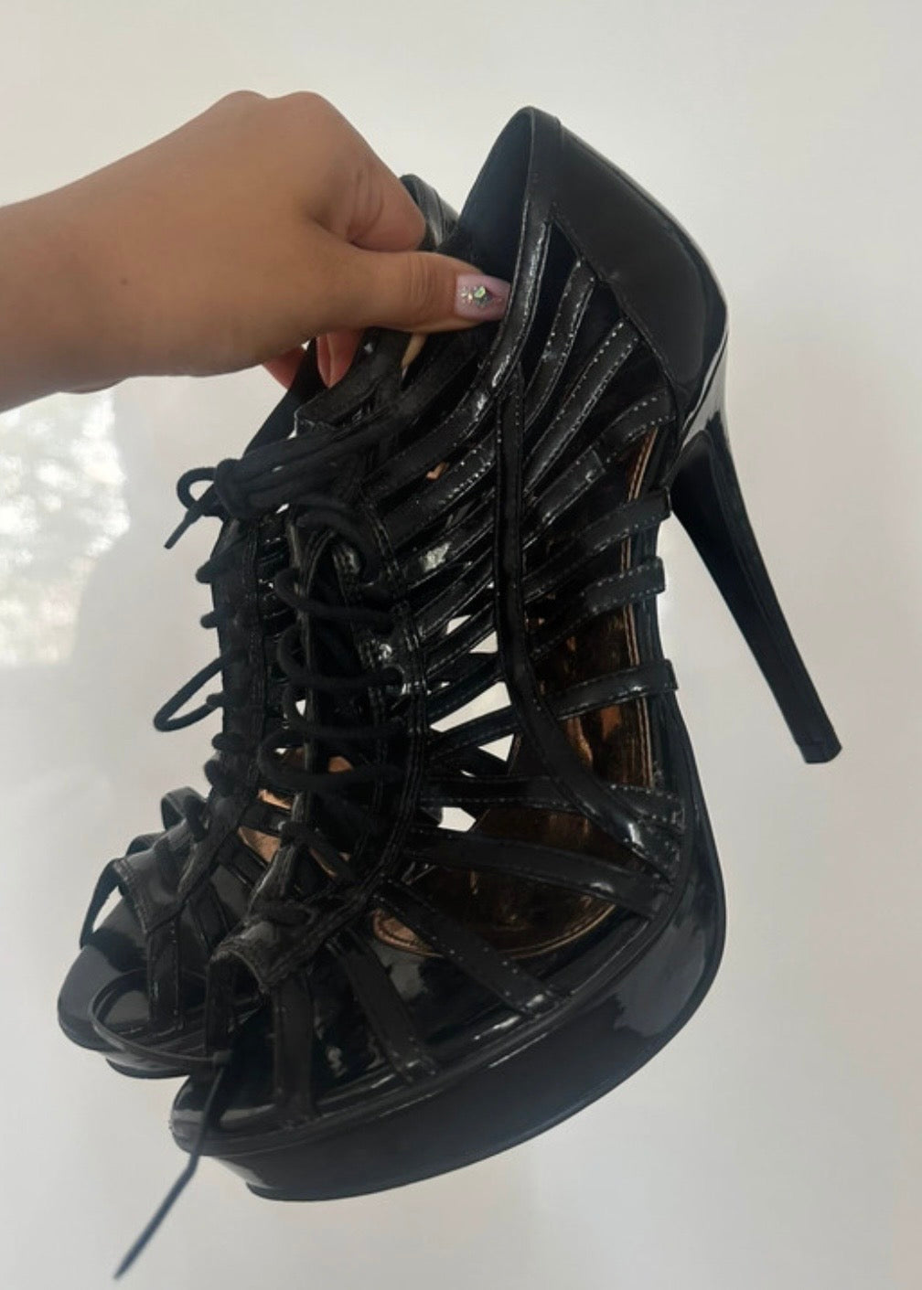 Black Spider High Heels