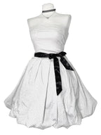 Vintage Polka dot bubble dress with cute bow belt