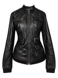Black Utility Leather Jacket