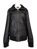 Black faux leather jacket