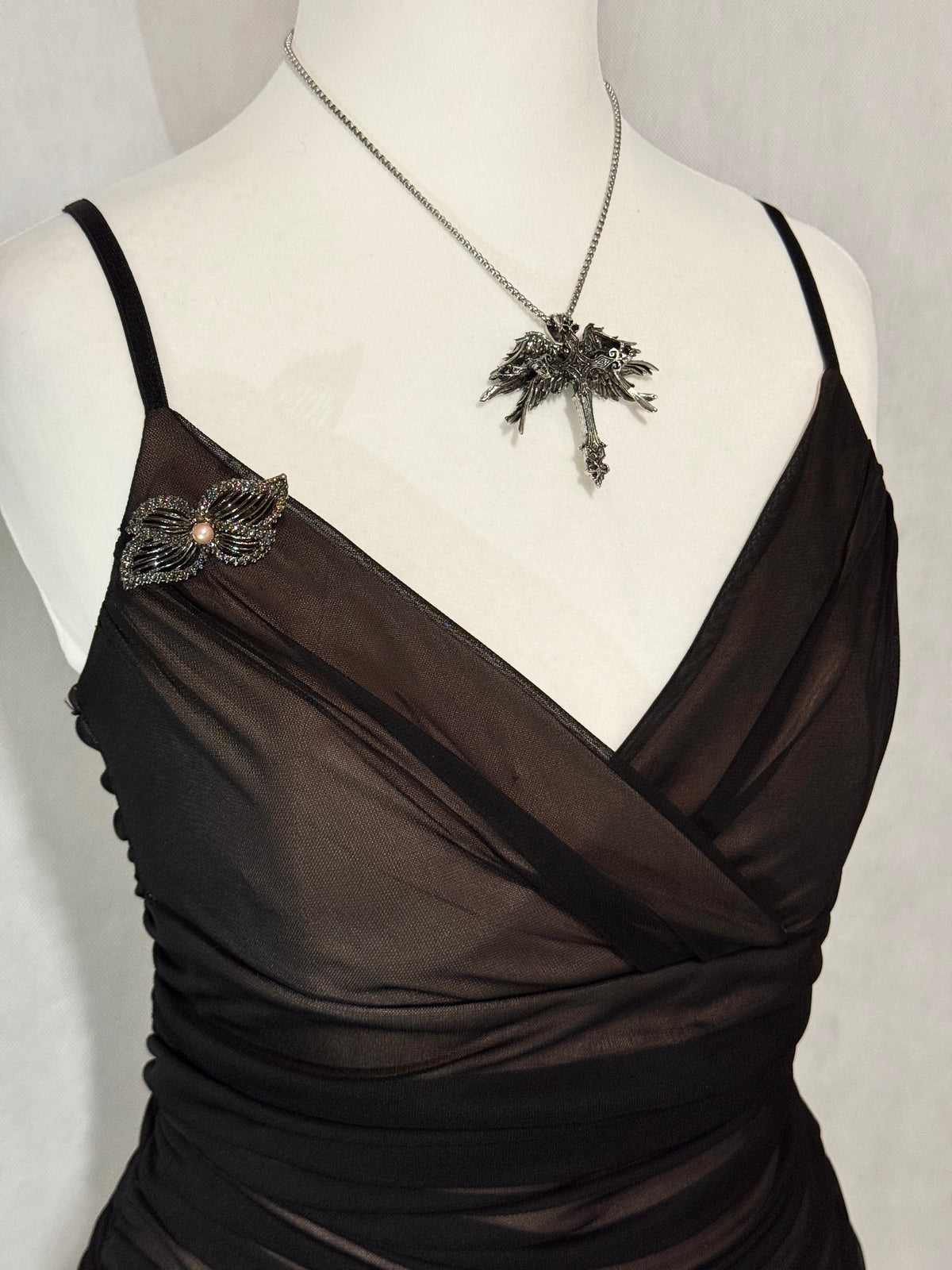 Dark Romance Draped Dress