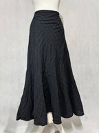 Black Pleated Maxi Skirt
