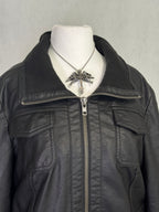 Black faux leather jacket