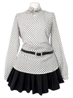 Vintage 60s preppy Polka dot elegant shirt