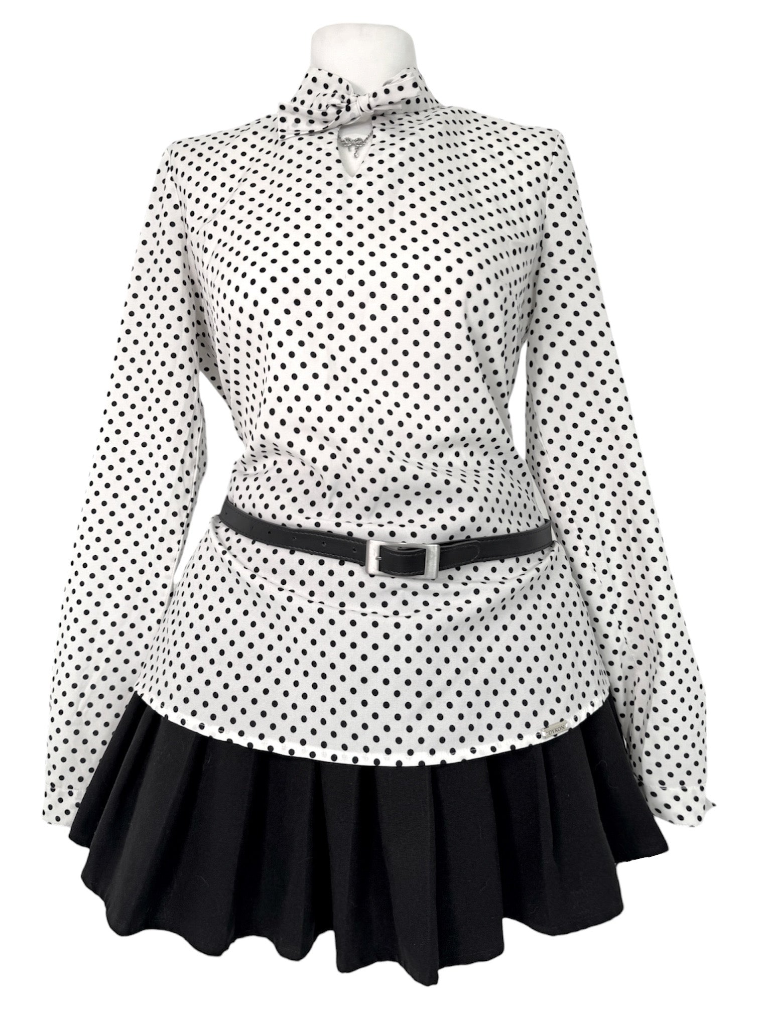 Vintage 60s preppy Polka dot elegant shirt