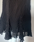 Black polka dot medium skirt