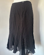 Black polka dot medium skirt
