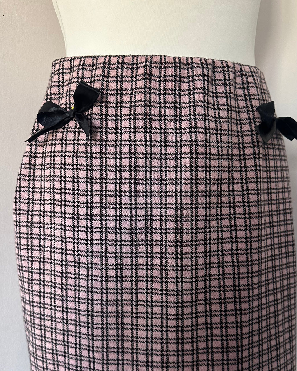 Pink tartan mini skirt