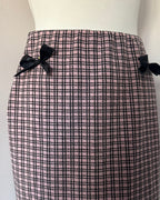Pink tartan mini skirt