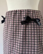 Pink tartan mini skirt