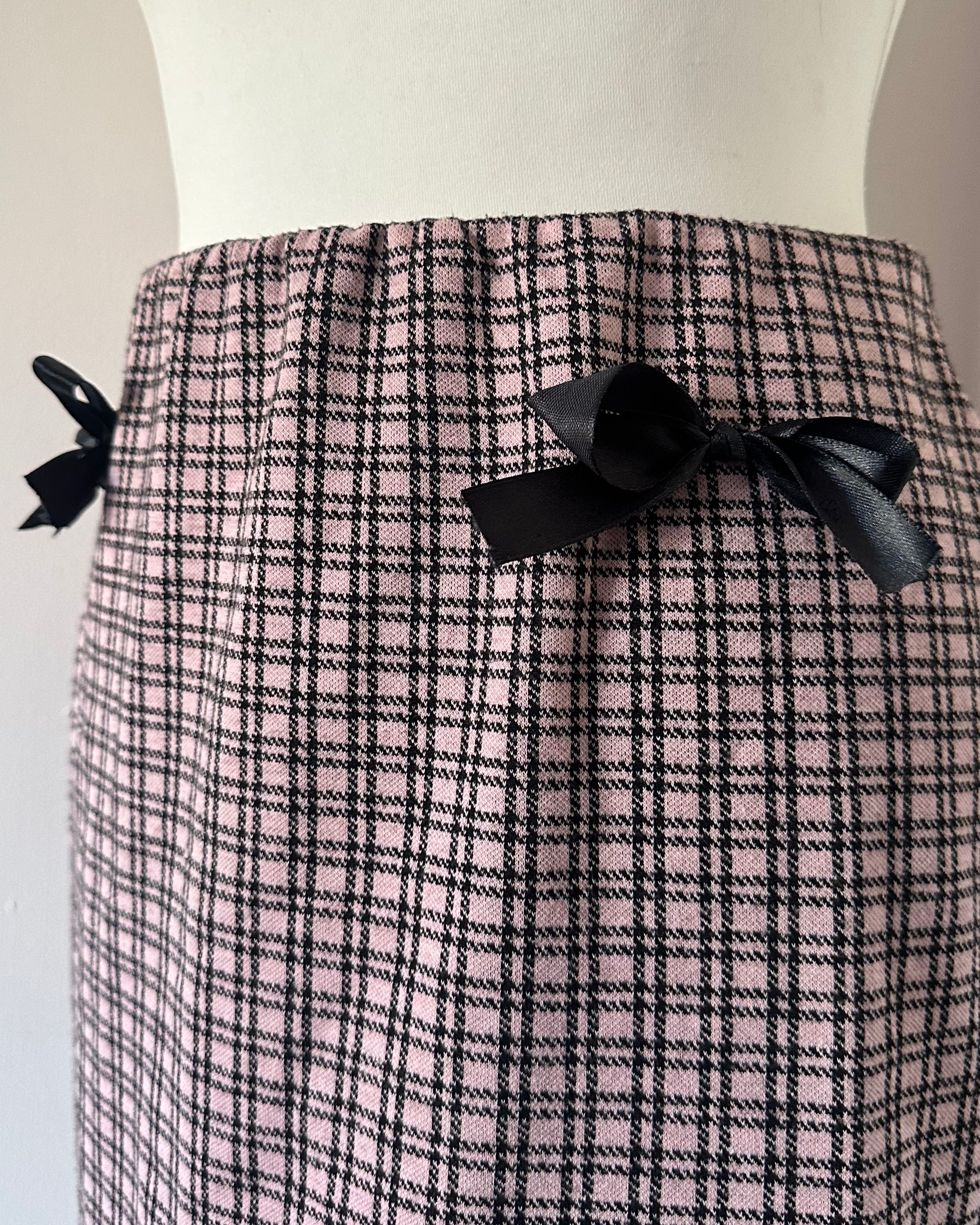 Pink tartan mini skirt
