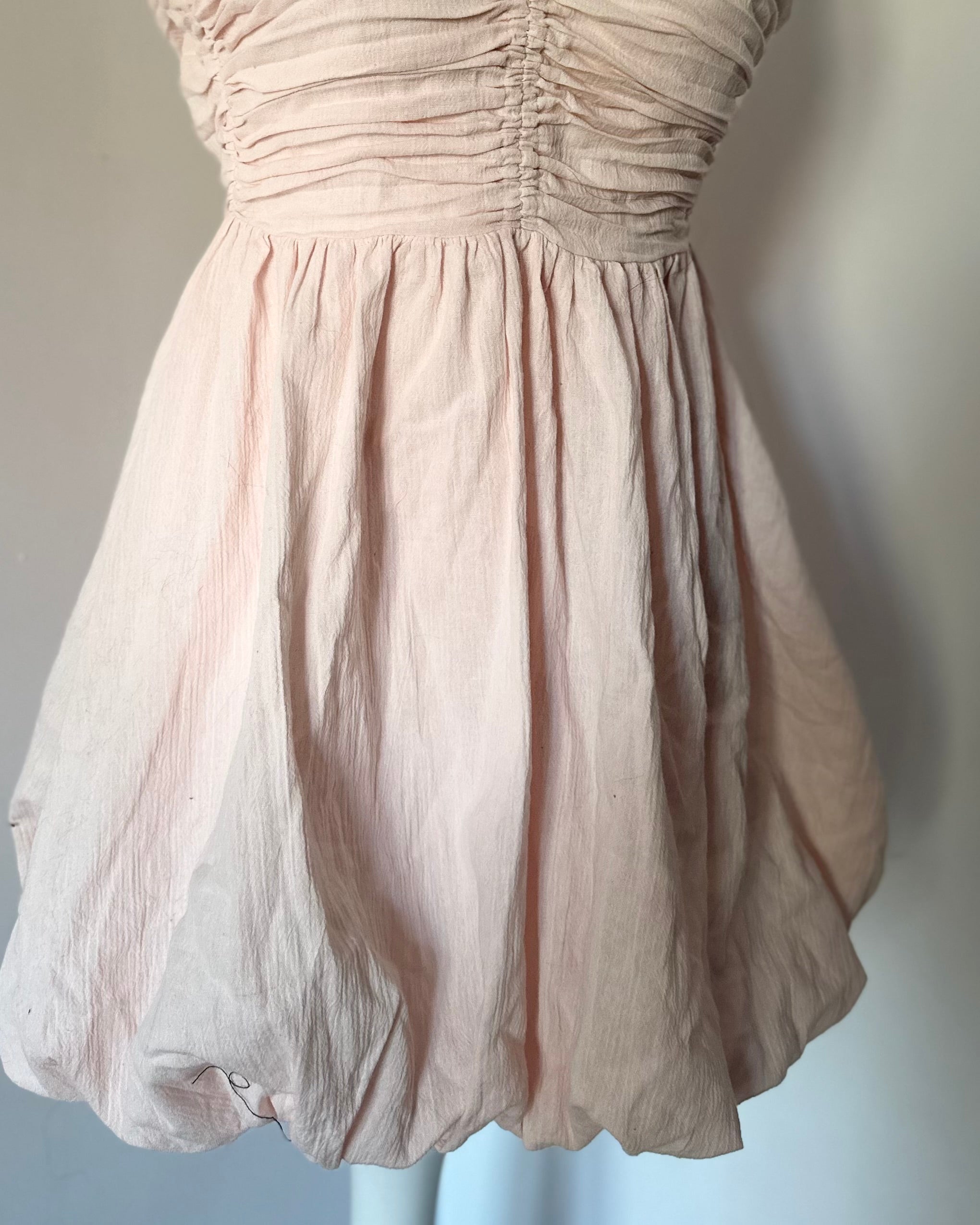 Pastel pink puff dress