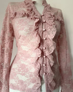 Pink lace longsleeve top