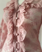 Pink lace longsleeve top