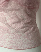 Pink lace crop top