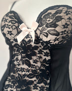 Pink lace corset top