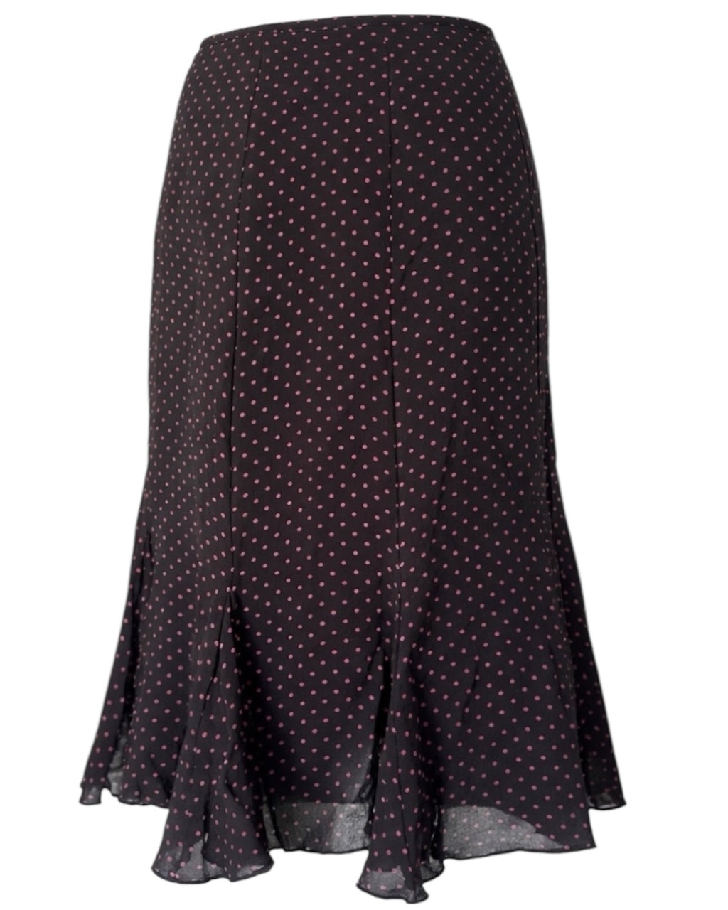 Black polka dot medium skirt