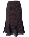 Black polka dot medium skirt