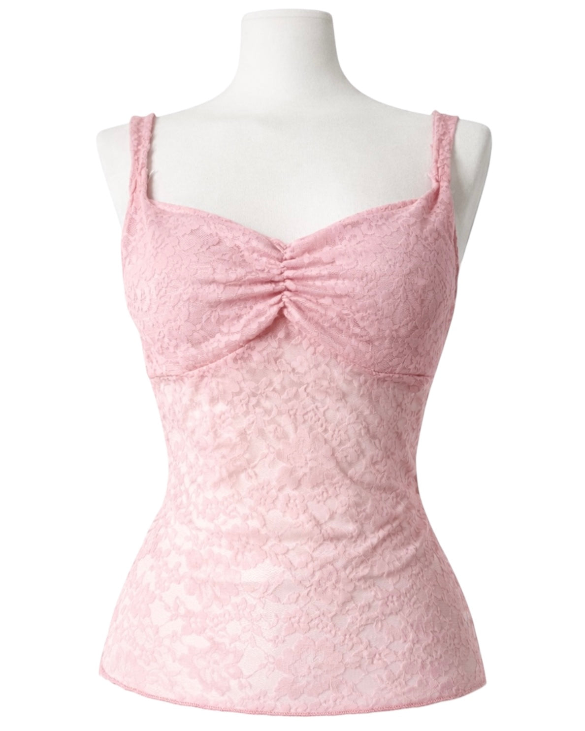 Pink lace crop top