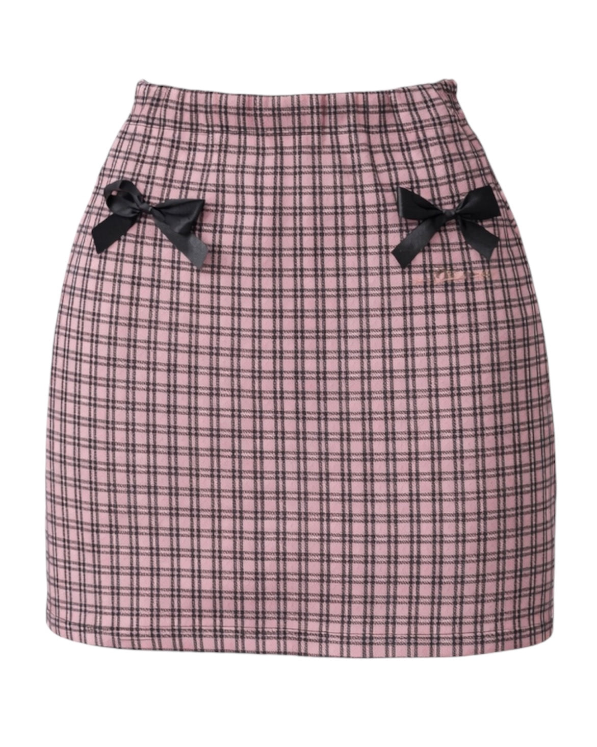 Pink tartan mini skirt