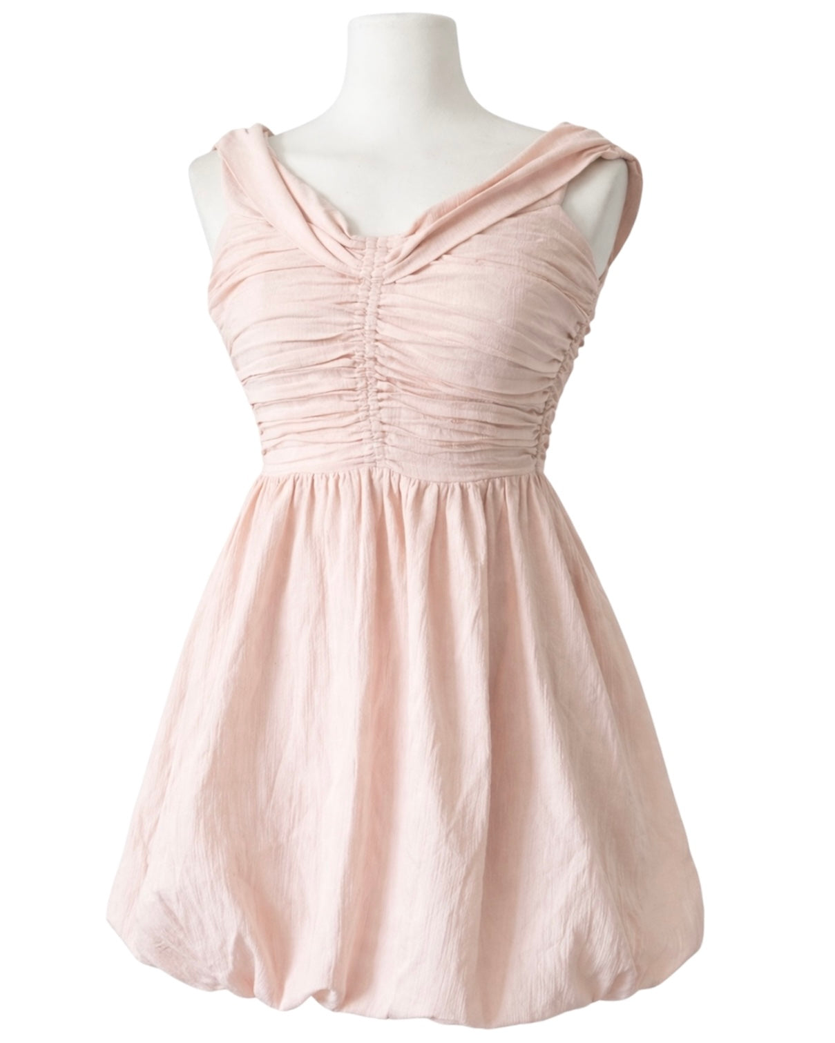 Pastel pink puff dress