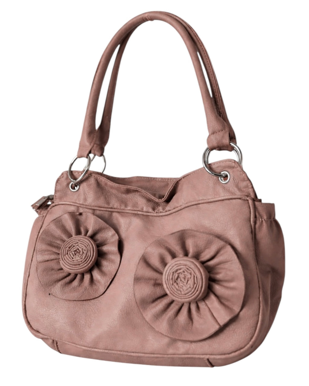 Pink shoulder flower bag