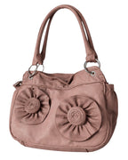 Pink shoulder flower bag