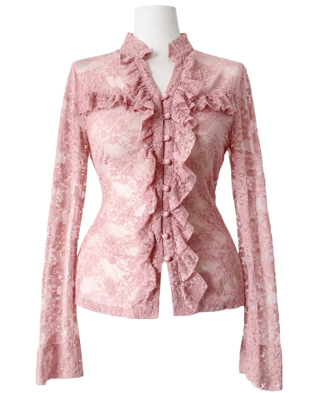 Pink lace longsleeve top