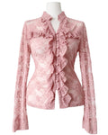 Pink lace longsleeve top